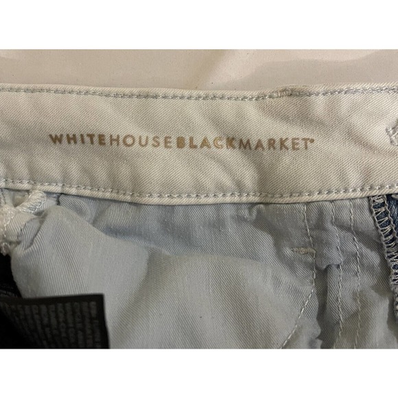 Womens White House Black Market Jean Two Toned Crop 4 Straight Leg High Rise - Picture 7 of 10